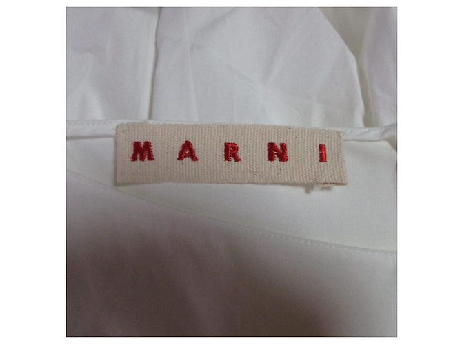 Vestido Marni ABMA1156A0 de algodón orgánico Blanco - vista 5