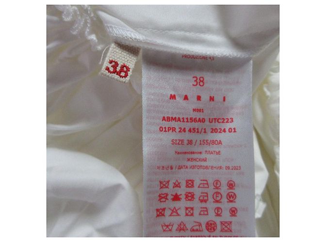 Vestido Marni ABMA1156A0 de algodón orgánico Blanco - vista 6