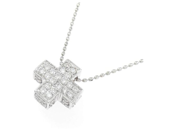 Autre Marque Colar de Diamantes em Cruz Au750 Prata - vista 3