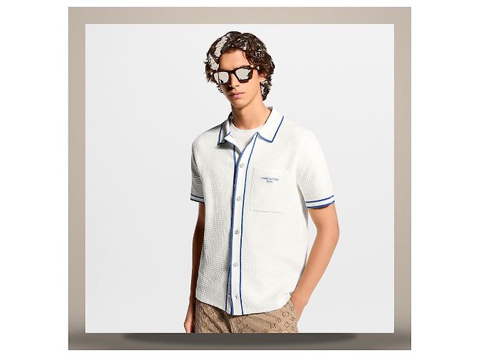 Louis Vuitton Waffle Signature Kurzarmhemd Regular Fit Weiß - Ansicht 3