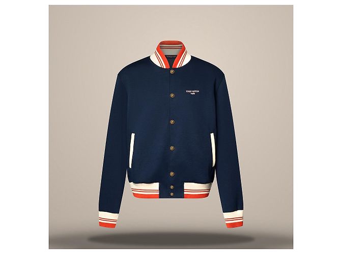 Louis Vuitton Elegante Varsity Jacke Regular Fit Blau - Ansicht 2