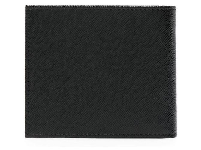 Prada Saffiano Triangle Logo Wallet Black - view 3