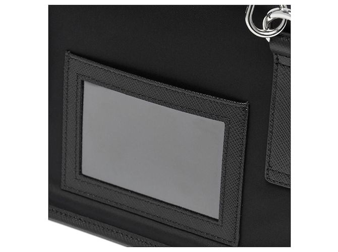 Prada Borsa a tracolla mini in Re-Nylon Nero - vista 5