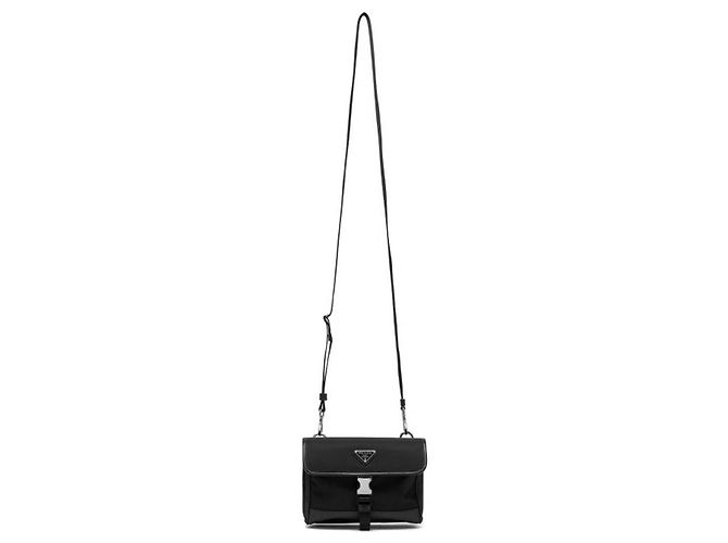 Prada Borsa a tracolla mini in Re-Nylon Nero - vista 9