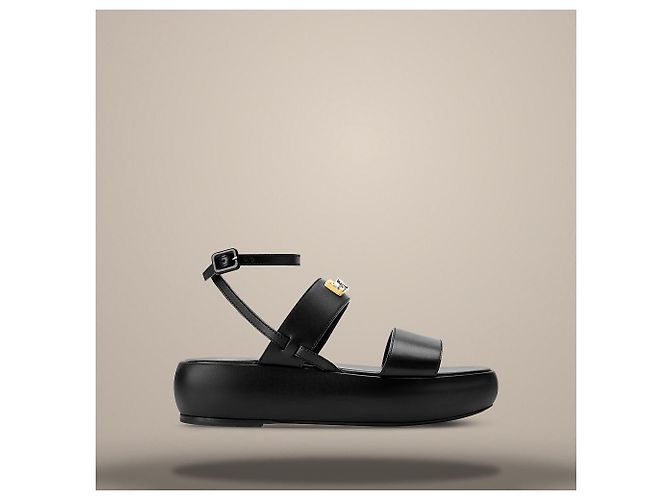 Louis Vuitton Sandalo platform Swing Lock Black Nero - vista 3