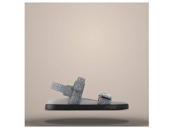 Louis Vuitton Sandali bassi comfort Sunset Gray Marrone - vista 3