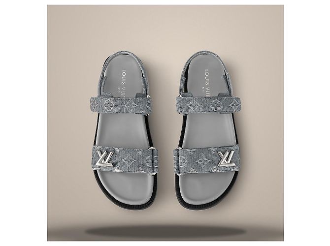 Louis Vuitton Sandali bassi comfort Sunset Gray Marrone - vista 4