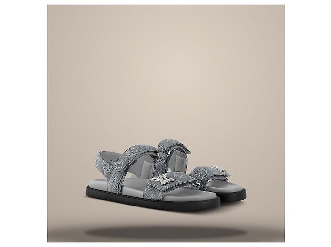 Louis Vuitton Sandali bassi comfort Sunset Gray Marrone - vista 5