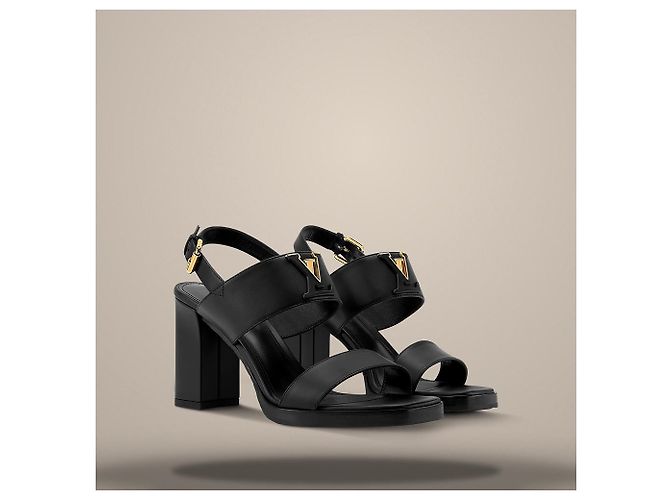 Sandali Louis Vuitton Mare Neri in Pelle Nero - vista 2