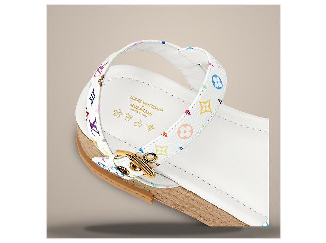 Louis Vuitton Sandalo platform Maya White Bianco - vista 5