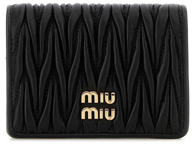 Miu Miu Cartera Pequeña de Piel Napa Acolchada Negra AFPP Negro - vista 2