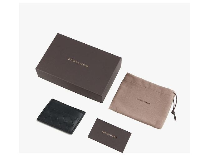 Bottega Veneta Tarjetero Intrecciato Negro - vista 10