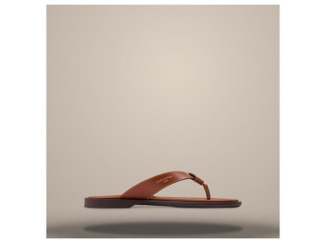 Louis Vuitton Sandali Sunset Thong Cognac Brown Marrone - vista 3