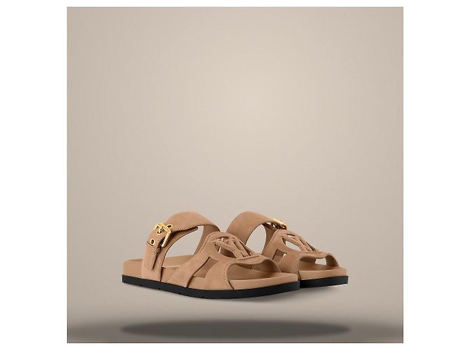 Louis Vuitton Sandalo Isola Comfort Beige Marrone - vista 2