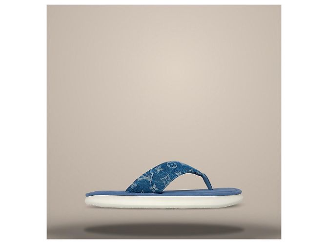 Louis Vuitton Sandali Flip Thong Blue - vista 3