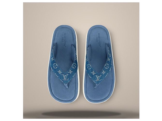 Louis Vuitton Sandali Flip Thong Blue - vista 4