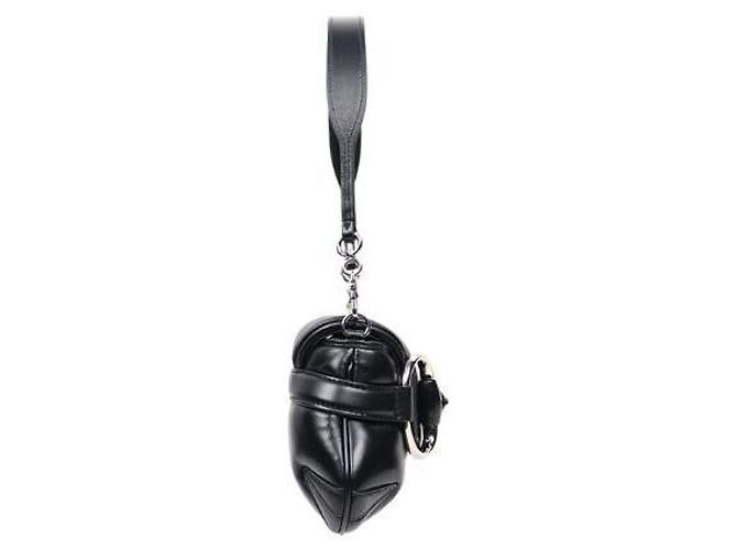 Gucci Schultertasche aus schwarzem Leder mit Pferdebit - Ansicht 2