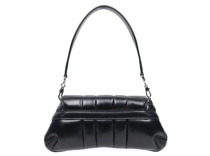 Gucci Schultertasche aus schwarzem Leder mit Pferdebit - Ansicht 3