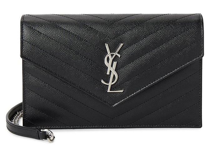 Saint Laurent Borsa a tracolla con catena Cassandra da donna Nero - vista 2