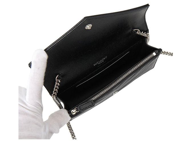Saint Laurent Borsa a tracolla con catena Cassandra da donna Nero - vista 6