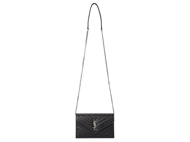 Saint Laurent Borsa a tracolla con catena Cassandra da donna Nero - vista 7
