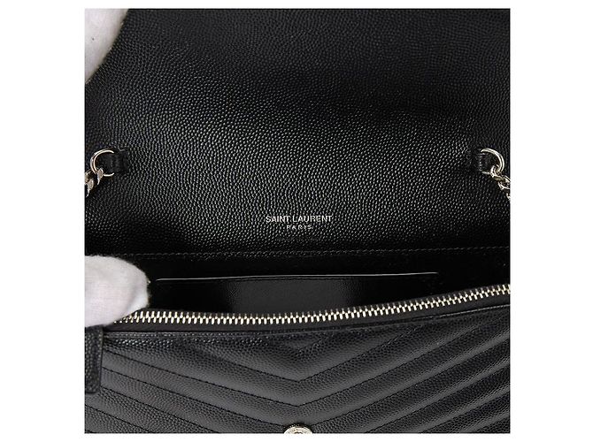 Saint Laurent Borsa a tracolla con catena Cassandra da donna Nero - vista 8