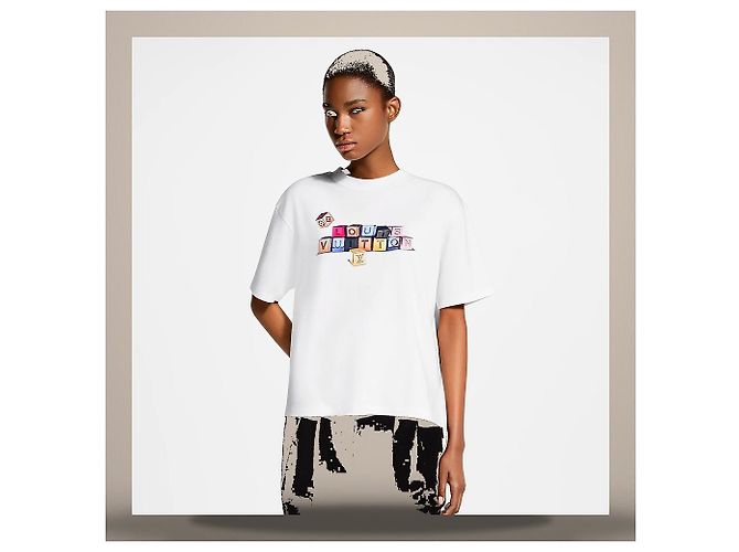 Louis Vuitton Signature Blocks T-Shirt White - view 3