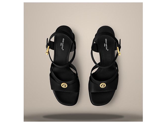 Louis Vuitton Sandalias de plataforma Maya Hild Black Negro - vista 4