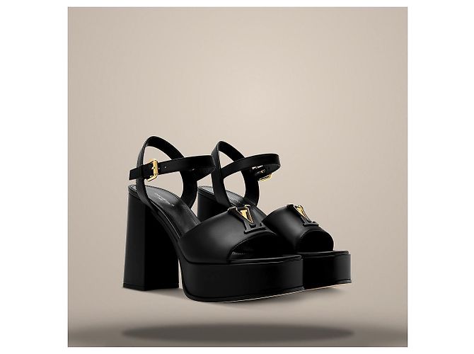 Louis Vuitton Sandalo platform Mare Black Nero - vista 2