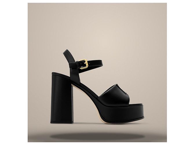 Louis Vuitton Sandalo platform Mare Black Nero - vista 3
