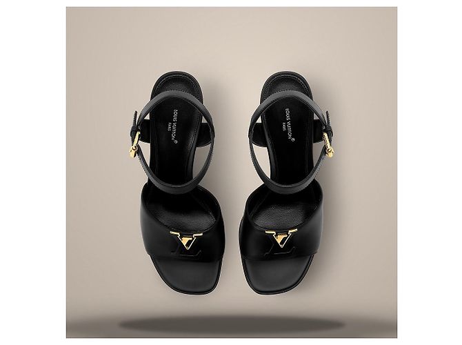 Louis Vuitton Sandalo platform Mare Black Nero - vista 4