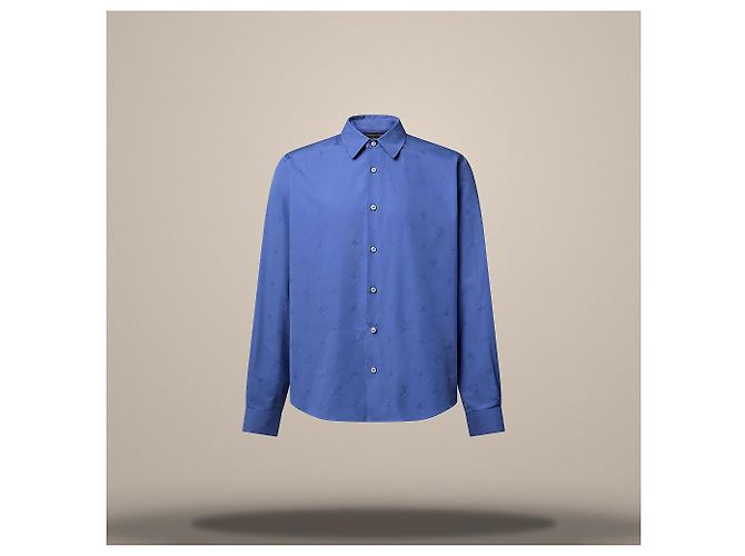 Louis Vuitton Langarmshirt mit besticktem Monogramm Regular Fit Blau - Ansicht 2