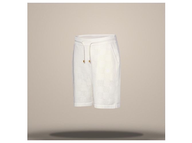 Louis Vuitton Pointelle Signature Shorts Regular Fit Weiß - Ansicht 3