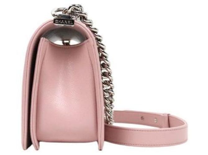 Chanel Bolso de hombro Boy de piel caviar rosa Medium - vista 10