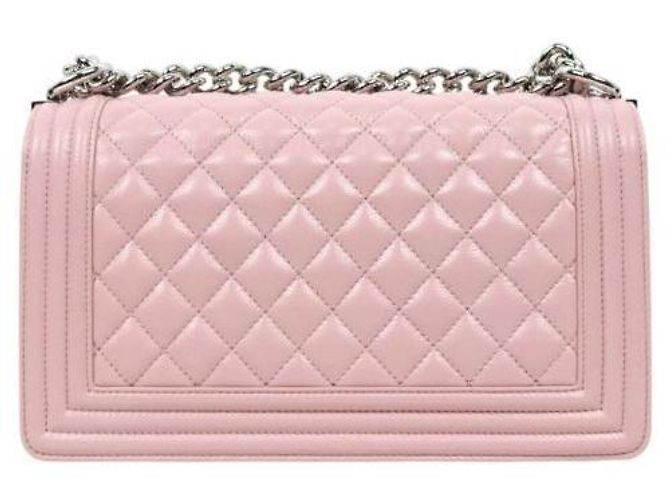 Chanel Bolso de hombro Boy de piel caviar rosa Medium - vista 11