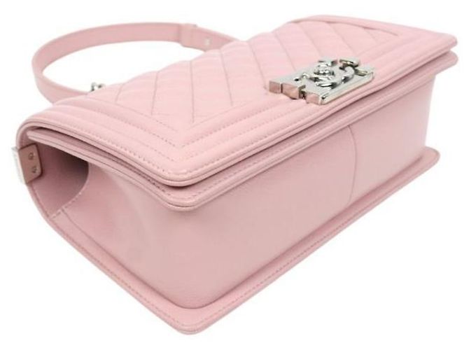 Chanel Bolso de hombro Boy de piel caviar rosa Medium - vista 3