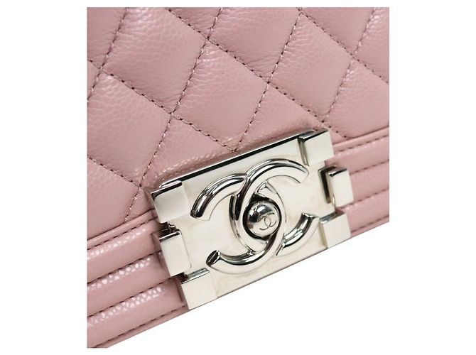 Chanel Bolso de hombro Boy de piel caviar rosa Medium - vista 5