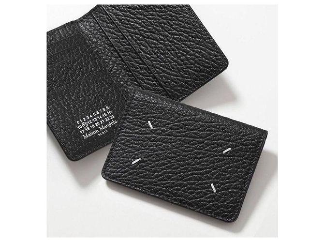 Maison Martin Margiela Tarjetero clásico de cuero Negro - vista 7