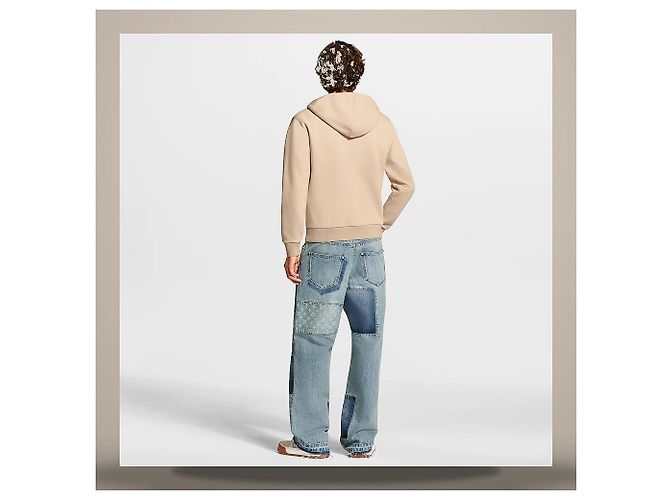 Louis Vuitton Sudadera con capucha y cremallera con firma Castaño - vista 4