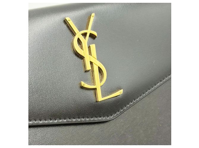 Saint Laurent Clutch Uptown a Busta Monogramma Nera - vista 7