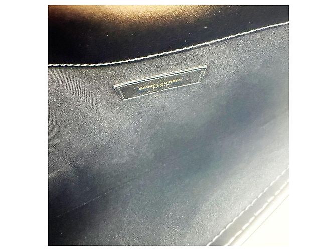 Saint Laurent Clutch Uptown a Busta Monogramma Nera - vista 8