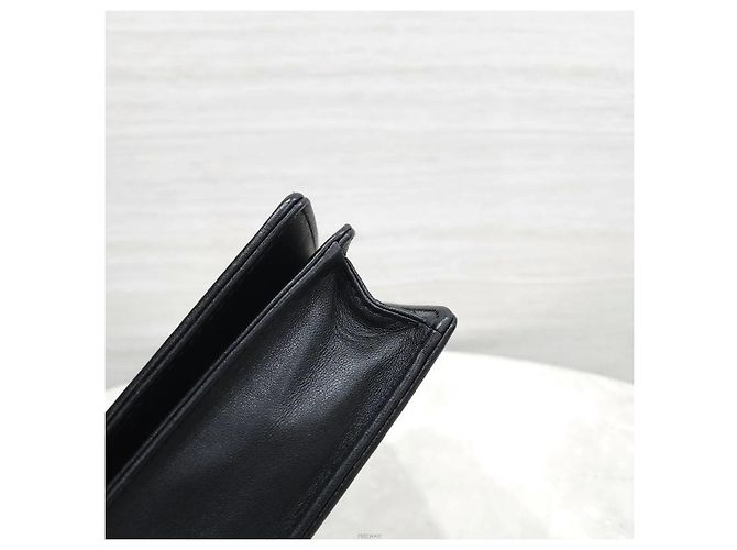 Dior Bolsa de corrente Lady Pouch em pele de cordeiro preta - vista 7