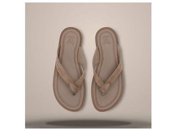 Louis Vuitton Sandali Sunset Thong Top Brown Marrone - vista 4