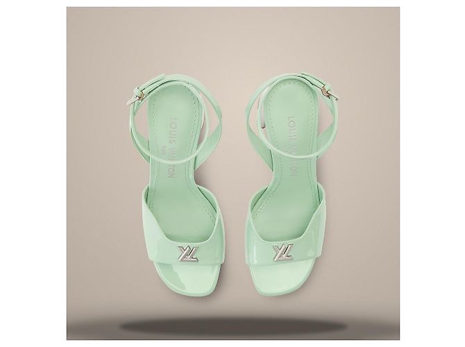 Louis Vuitton Sandalo Swing Verde de Green - vista 4
