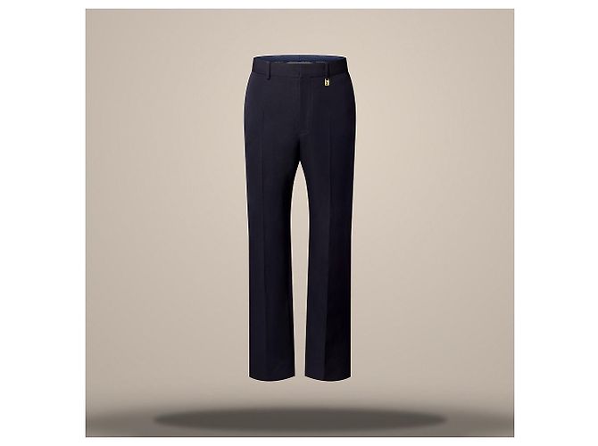Louis Vuitton Wool Linen Cigarette Pants Blue - view 2