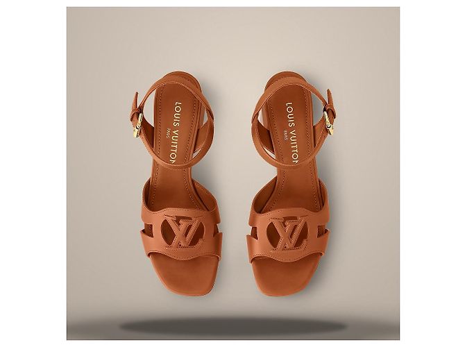 Louis Vuitton Sandali Isola Cognac Brown Marrone - vista 4