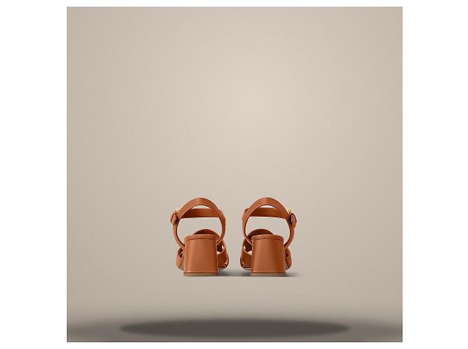Louis Vuitton Sandali Isola Cognac Brown Marrone - vista 5