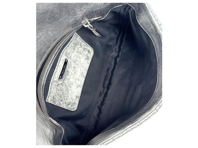 Miu Miu Bolso de hombro matelassé de cristal plateado - vista 10