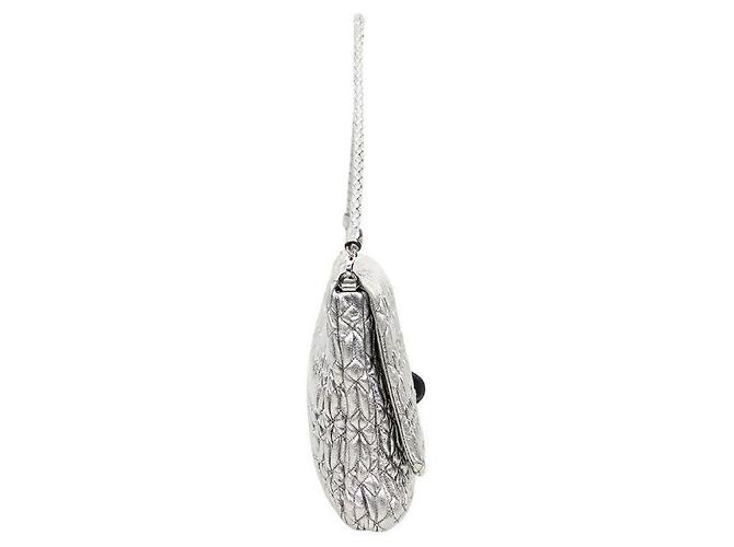 Miu Miu Bolso de hombro matelassé de cristal plateado - vista 2