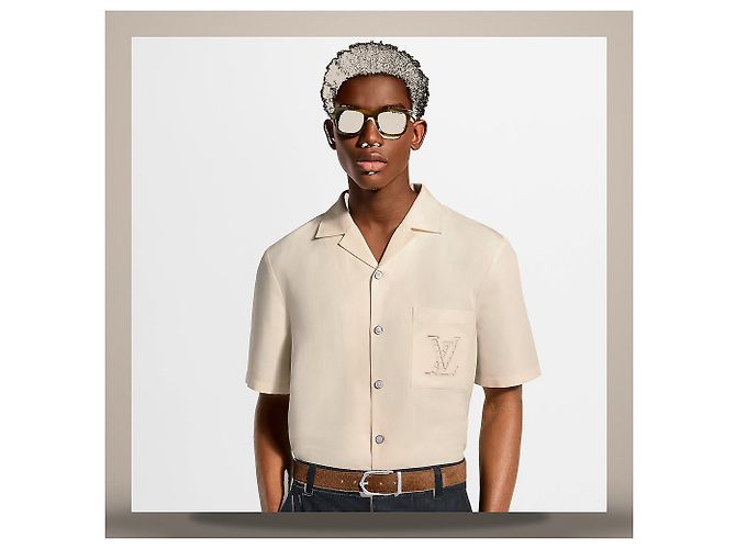 Louis Vuitton Besticktes Kurzarmhemd Relaxed Fit Braun - Ansicht 3